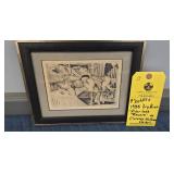 1935 DRYPOINT "RIDERLESS RACERS" BY CLARENCE