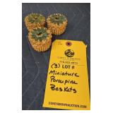 (3) MINIATURE PORCUPINE BASKETS
