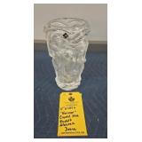"HARVEST" CRYSTAL VASE BY RUDOLF HLOUSEK-DESNA -