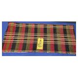 RED, OLIVE GREEN HANDWOVEN TEXTILE