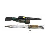 German WWII Bayonet with Stag Grips and S