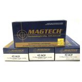 x4 - Boxes of .45 ACP - 230 Gr. FMC Magtech