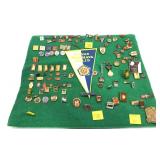 Lot: Assorted Foreign Pins and 1 Flag