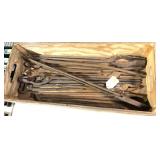 Lot: Black Smithing tools in wooden box