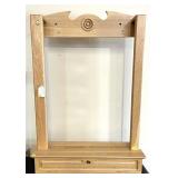 Oak Wall Hanging Gun Display with locking base,