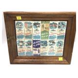 Framed WWII U.S Navy Matchbooks With a Message,