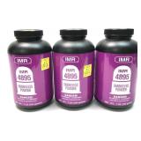 x3- 1 lb. bottles of IMR 4895 smokeless powder -x3