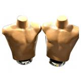 Lot, 2 chest mannequins with adjustable bases,