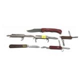 Lot: 6-Assorted pocket knives, includes Victorinox