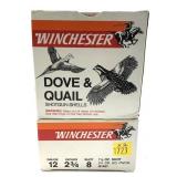 x2- Boxes of 12 Ga. No. 8 Winchester dove & quail