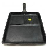 Cast Iron Divided Square Skillet, marked Wardway