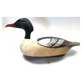 Roy Conklin Drake Merganser carved wooden decoy,