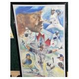 Framed Toronto Blue Jays poster signed "Pat