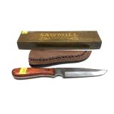 Sawmill Cutlery SM 18 Knife with leather sheath
