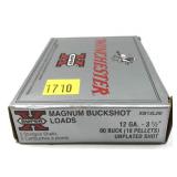 Box of 10 ga. 3.5" OO Buckshot Winchetser shells,
