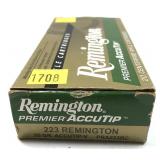 Box of .223 REM 55-grain Accutip-V Remington