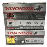 x2- Boxes of 12 Ga. 3" No. 4 Winchester turkey