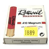 Box of .410 Ga. 3" Brenneke slugs, 5 Rds.