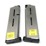 Lot, 2 Wilson Combat .45 ACP. magazines and