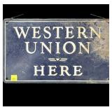 Vintage Western Union porcelain sign,
