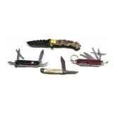 Lot: 4- Assorted Knives Includes Marines, 2-