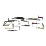 Lot: 12 Assorted Folding/Advertising Knives