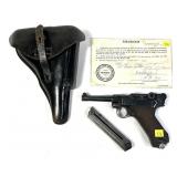 German Luger 1914 Erfurt Military Dated "1916" 9mm
