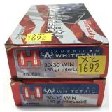 x2- Boxes of .30-30 WIN. Interlock Hornady