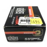 Box of .45 Auto 230-grain SXT Winchester black