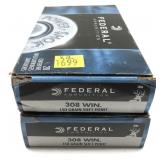 x2- Boxes of .308 WIN. 150-grain Federal SP