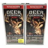 x2- Boxes of .30-30 WIN. 150-grain Winchester deer