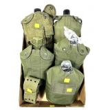 Lot, 5 canteens and web belt