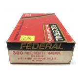 Box of .300 WIN. Mag 150-grain SP Hi-Shok Federal