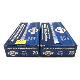 x2- Boxes of .30-30 WIN. 150-grain FSP PPU