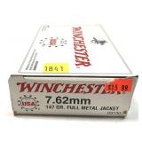 Box of 7.62mm 147-grain Winchester FMJ