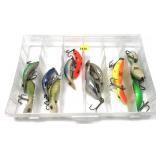 Lot: 11 Vintage Heddon Tadpolly lures in