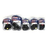 Lot, 5 assorted DeSantis black leather holsters