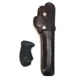 Lot, Colt Agent .38 Spl. grip and leather Hunter