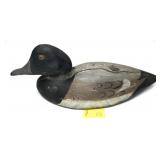Stevens Bluebill Drake wooden carved decoy,