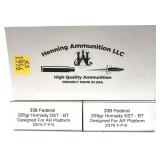 x3- Boxes of .338 Federal 225-grain Hornady