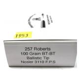 Box of .257 Roberts 100-grain BT-BT Ballistic Tip