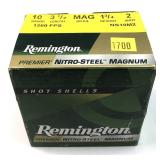 Box of 10 Ga. 3.5" No. 2 steel Remington premier