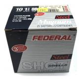 Box of 10 Ga. 3.5" steel BB Federal shot shells,