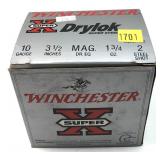 Box of 10 Ga. 3.5" No. 2 steel Winchester drylok