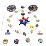 Lot: Assorted Political Pinbacks and Pins