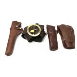 Lot, 3 assorted leather holsters includes