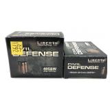 x2- Boxes of .40 S & W 60-grain Civil Defense HP