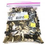 Bag of .45 Auto  Brass, marked 200 pcs.