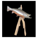 Brook Trout Mount on drift wood, over all length