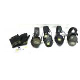 Lot, 4 assorted earmuffs and pair of Atercel